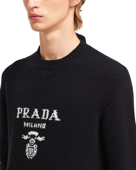 prada milano crewneck|Prada cardigan sweater.